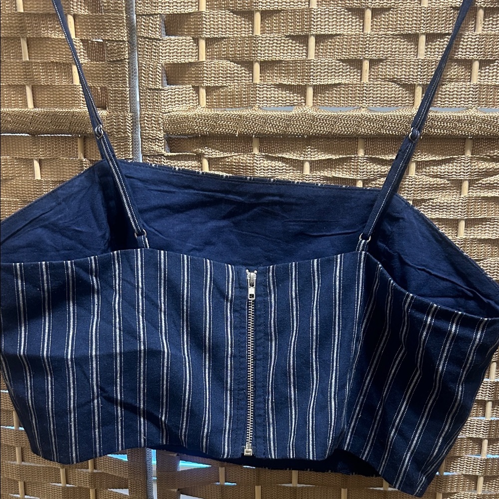 Essue Blue and White Striped Skirt Set - Picture 4 of 8